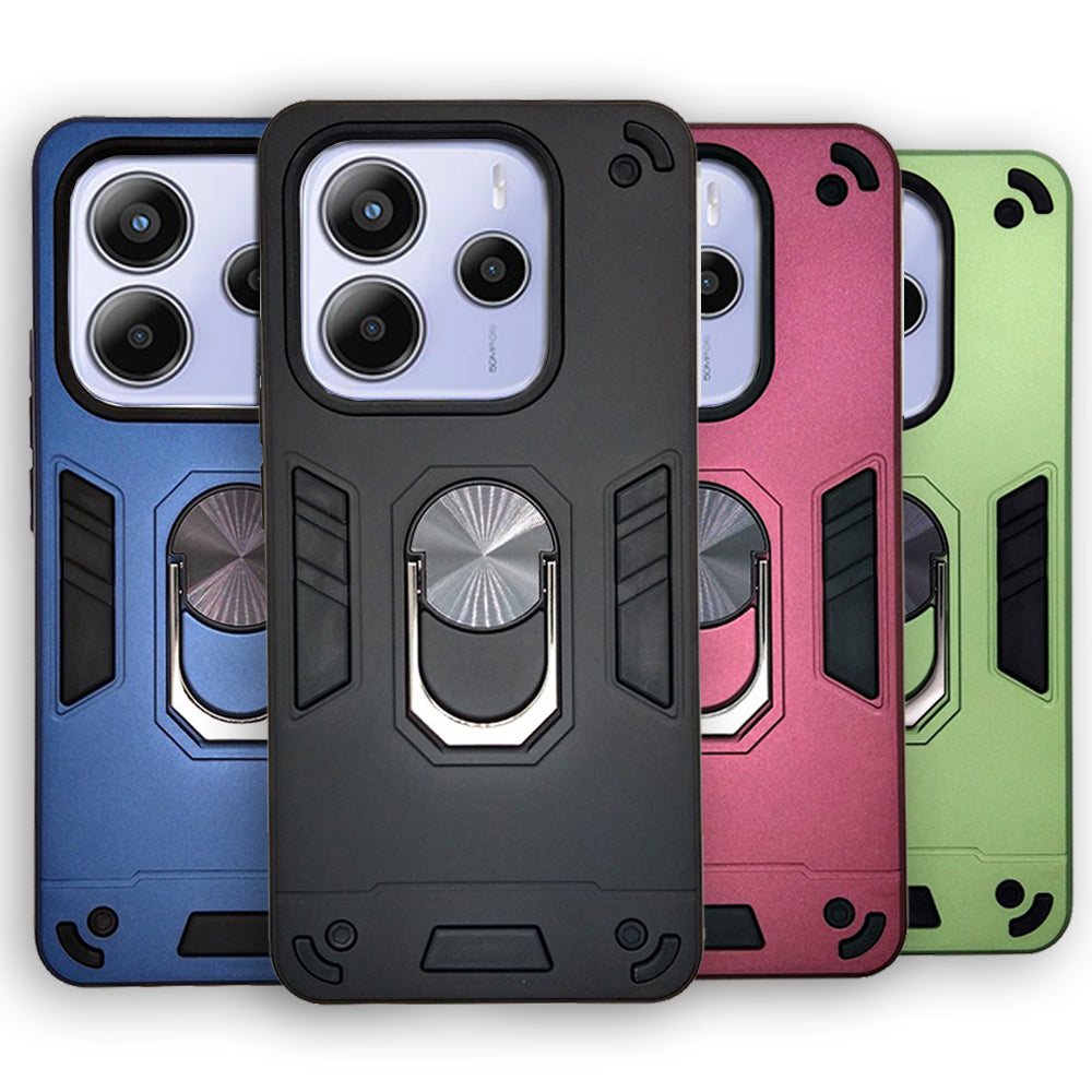 Redmi Note 14 Hard PC Case with ring holder Shockproof Slim back Cover