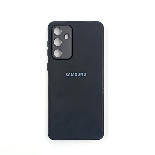 Samsung M55 Logo Silicone back cover with velvet inside protection layer