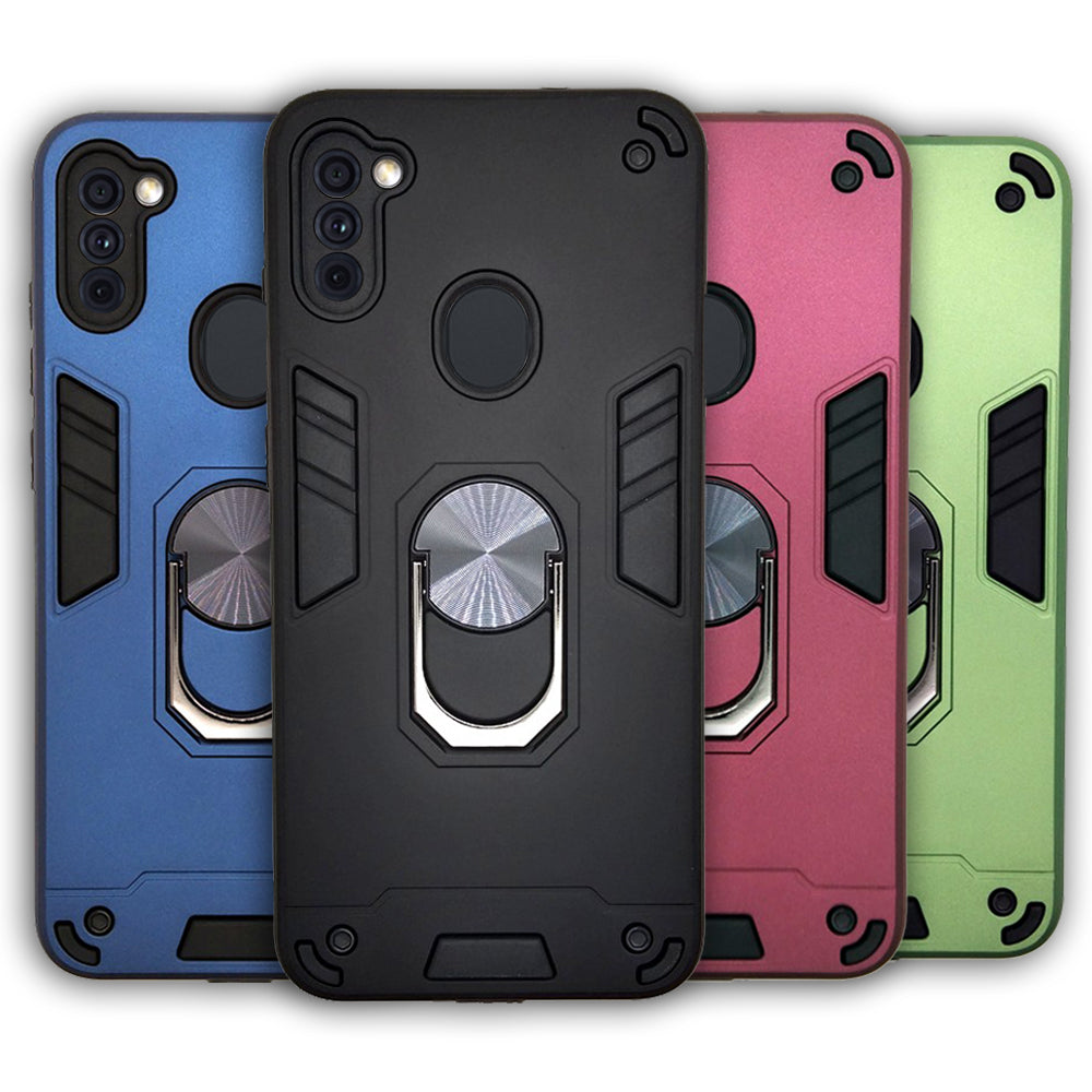 Samsung A11 Hard PC Case with ring holder Shockproof Slim back Cover