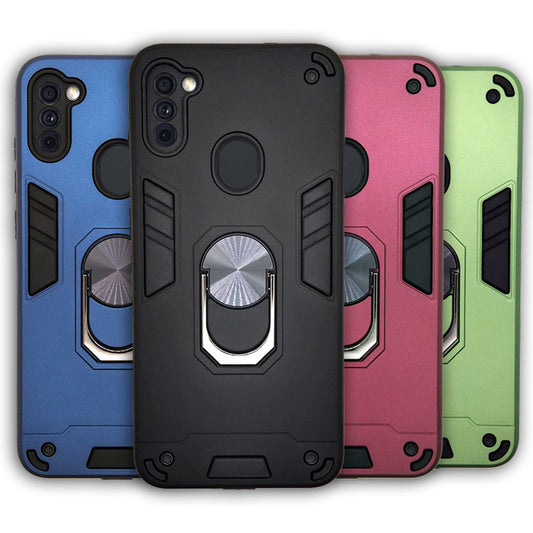 Samsung A11 Hard PC Case with ring holder Shockproof Slim back Cover