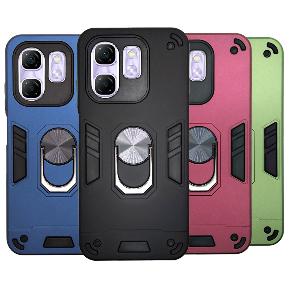 infinix Hot 50i / Smart 9 Hard PC Case with ring holder Shockproof Slim back Cover