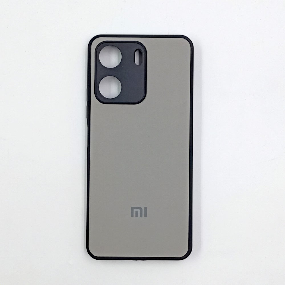 Redmi 13C Logo Silicone back cover with velvet inside protection layer