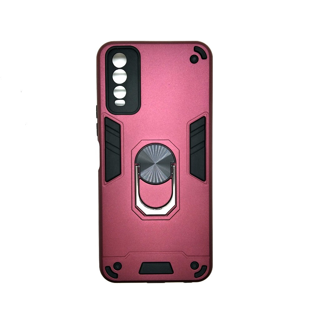 Vivo Y20s Hard PC Case with ring holder Shockproof Slim back Cover