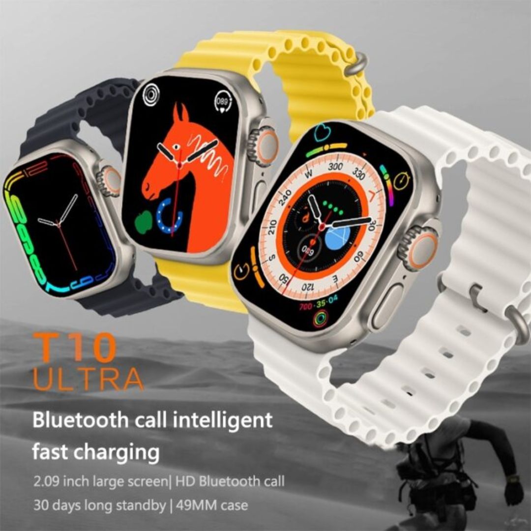 T10 Ultra 3 Smart Watch Bluetooth Calling Fitness Tracker Heart Rate SpO2 Monitor IP67 Waterproof Compatible with Android iOS