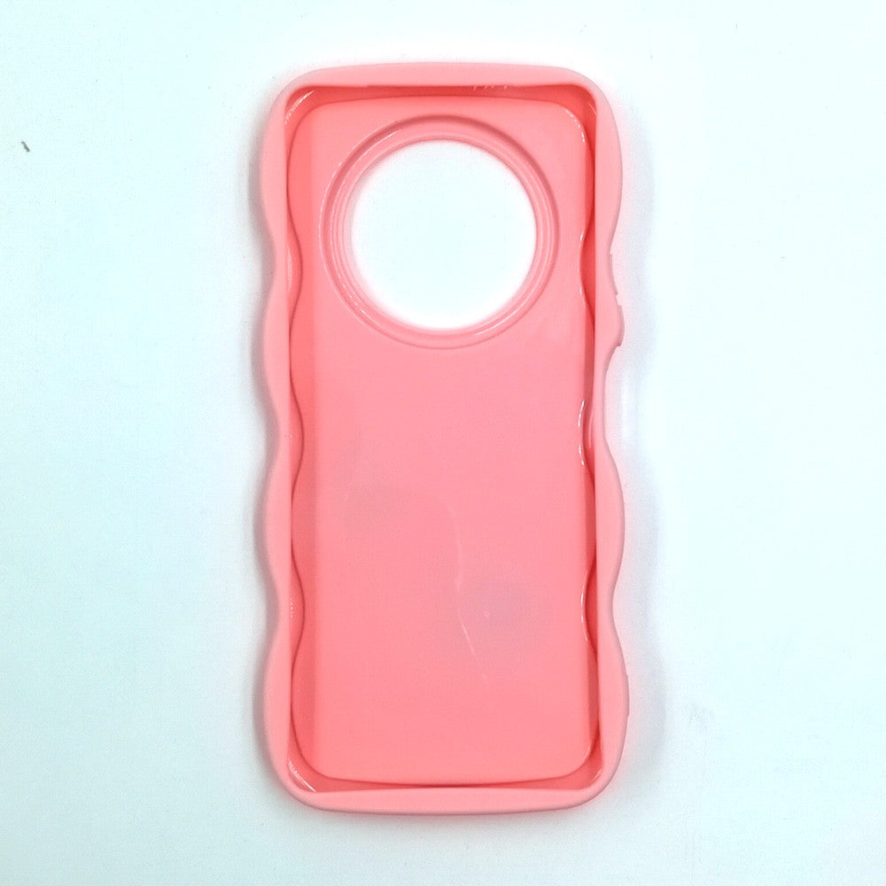 Redmi A3x Cute Cartoon 3D Silicone Phone Case for Girls Soft Wavy Edge Back Cover with Bear Flower & Fun Charms Shockproof Protective Case