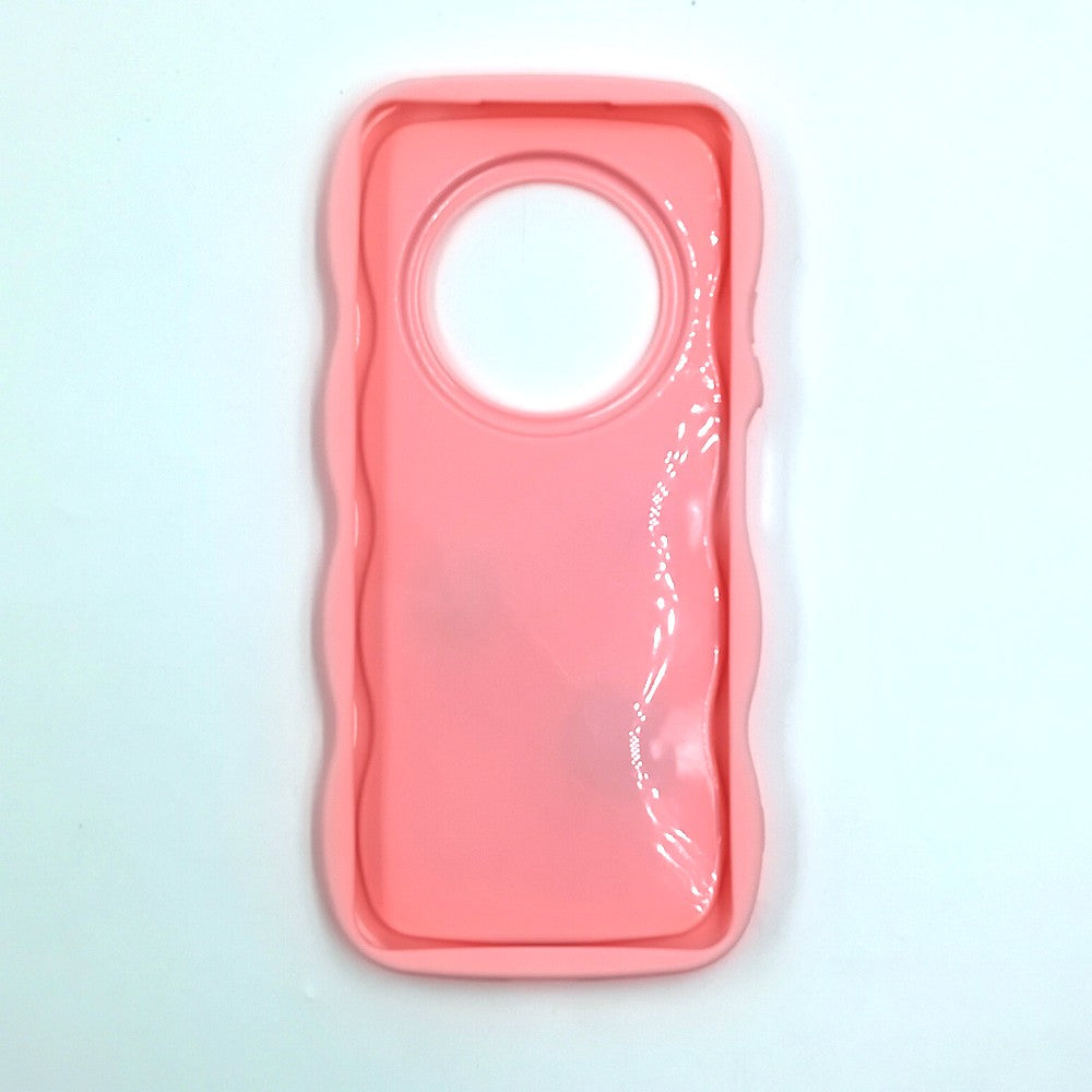 Redmi A4 Cute Cartoon 3D Silicone Phone Case for Girls Soft Wavy Edge Back Cover with Bear Flower & Fun Charms Shockproof Protective Case