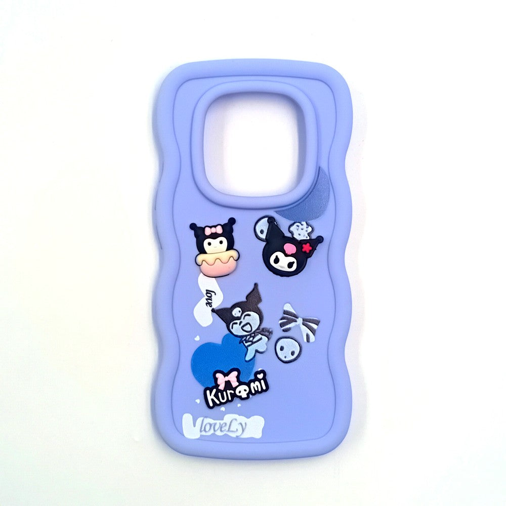 Redmi Note 14 Pro 4G Cute Cartoon 3D Silicone Phone Case for Girls Soft Wavy Edge Back Cover with Bear Flower & Fun Charms Shockproof Protective Case