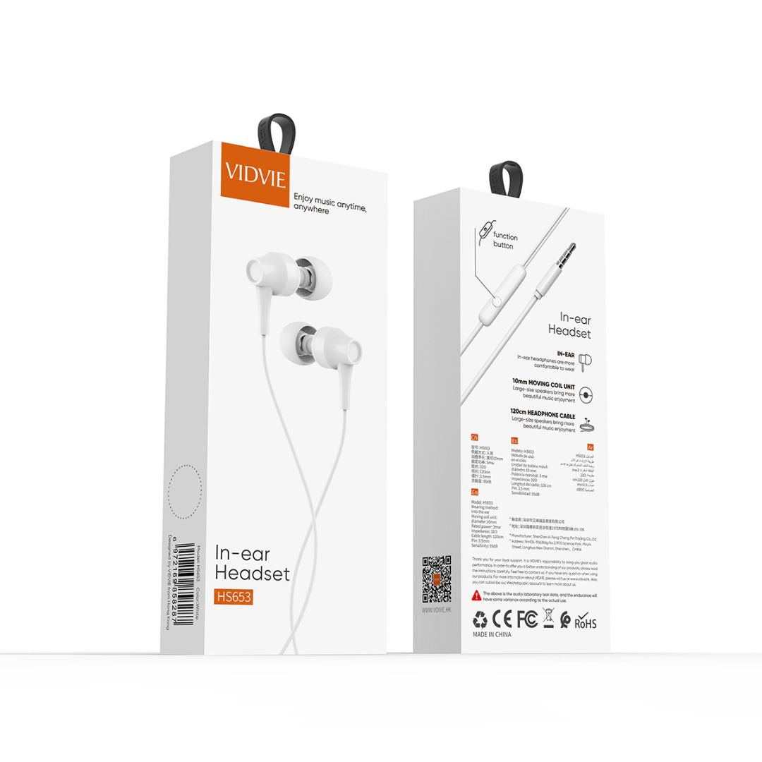 VIDVIE HS-653 Wired Earphones
