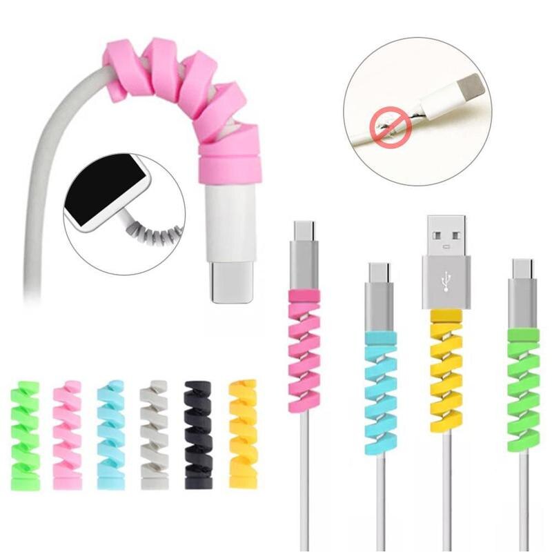 4PCS Rubber Cable Protector for USB & Charger Wires – Durable Anti-Fray Cord Protectors (Mixed Colours)