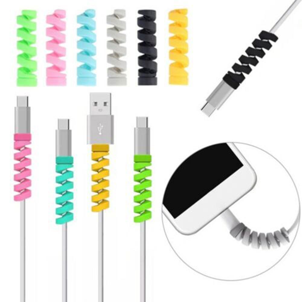 4PCS Rubber Cable Protector for USB & Charger Wires – Durable Anti-Fray Cord Protectors (Mixed Colours)