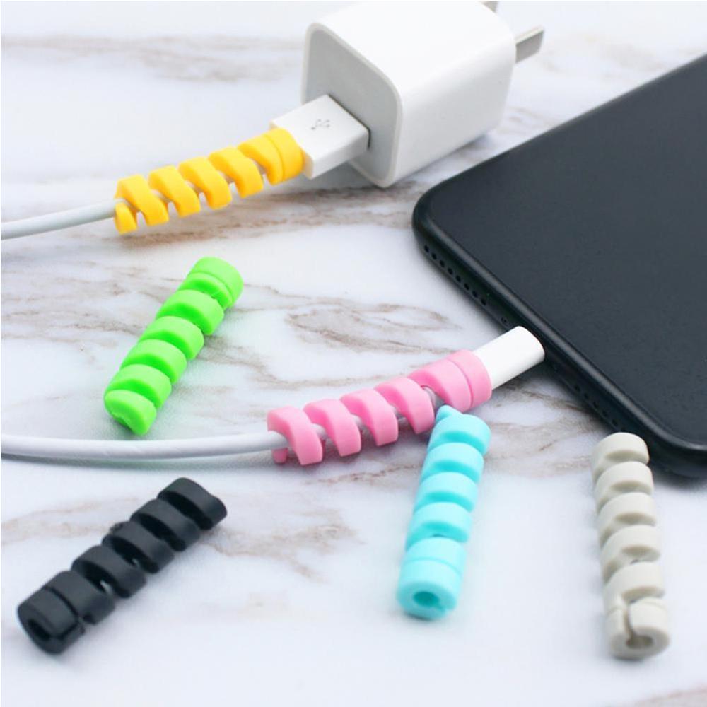 4PCS Rubber Cable Protector for USB & Charger Wires – Durable Anti-Fray Cord Protectors (Mixed Colours)