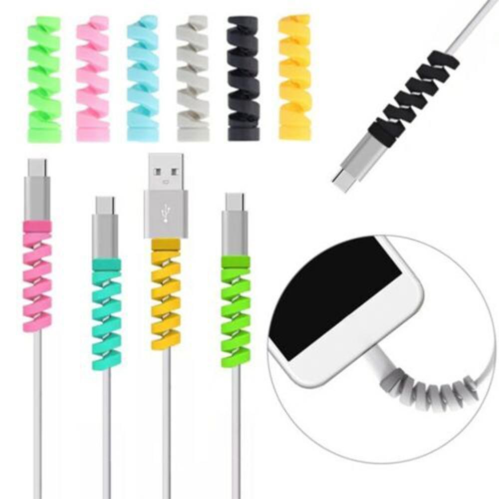 4PCS Rubber Cable Protector for USB & Charger Wires – Durable Anti-Fray Cord Protectors (Mixed Colours)