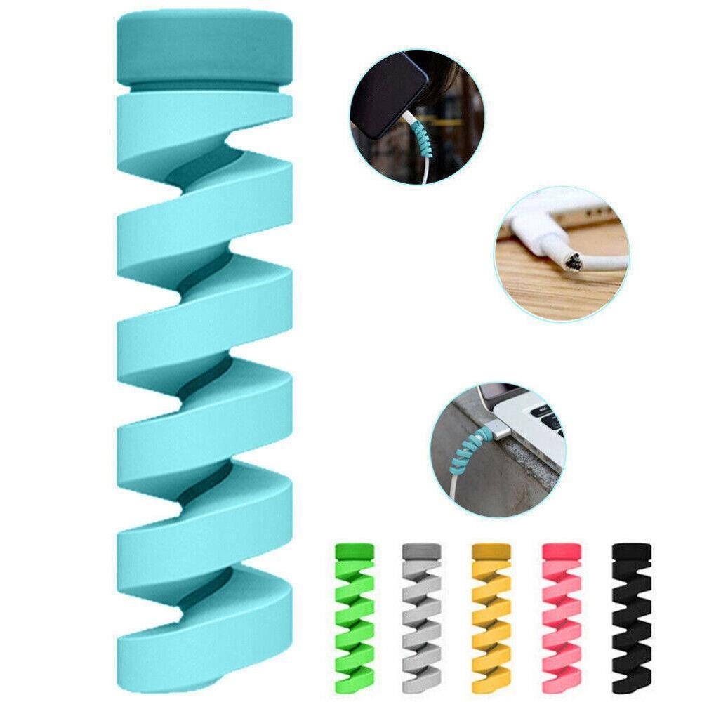 4PCS Rubber Cable Protector for USB & Charger Wires – Durable Anti-Fray Cord Protectors (Mixed Colours)