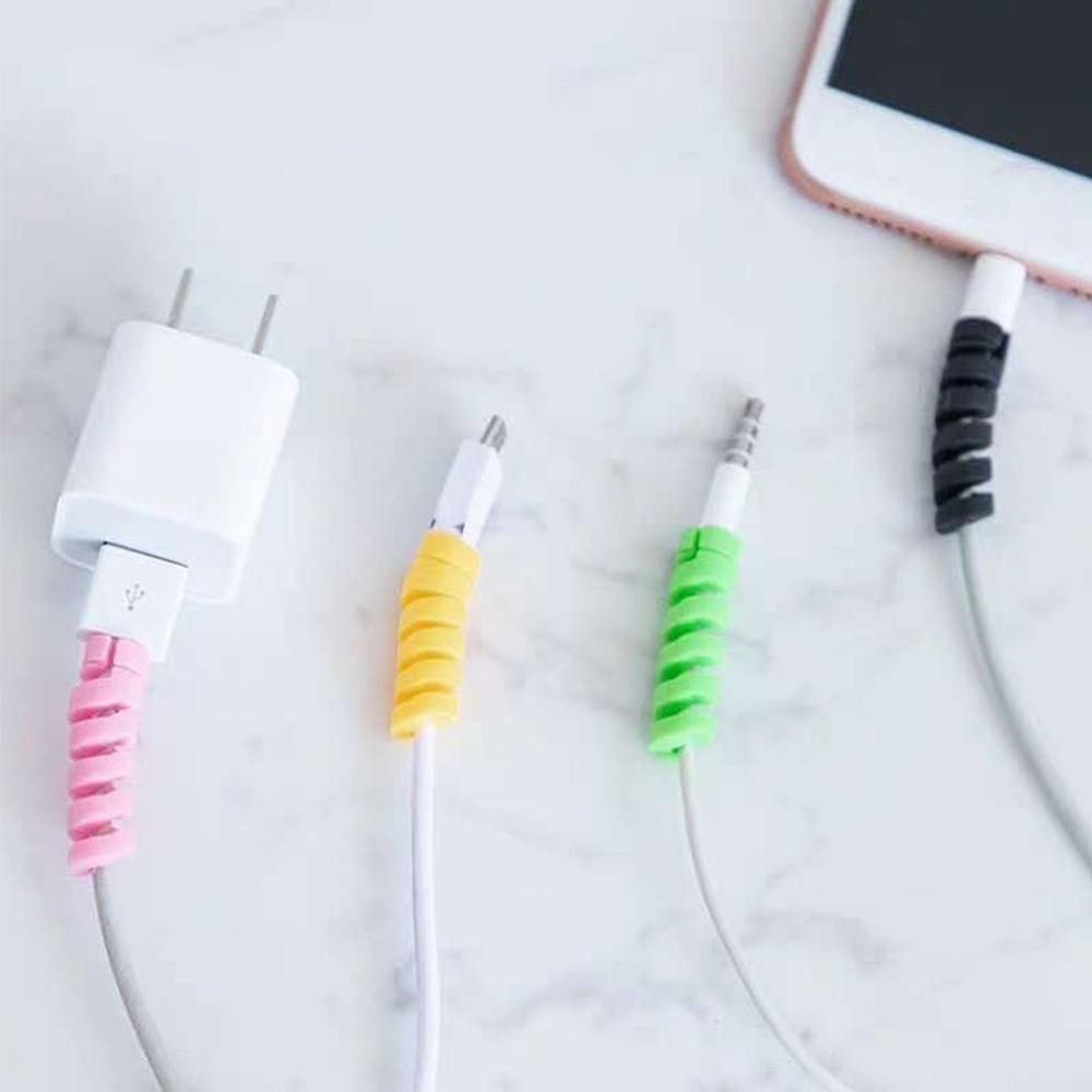 4PCS Rubber Cable Protector for USB & Charger Wires – Durable Anti-Fray Cord Protectors (Mixed Colours)
